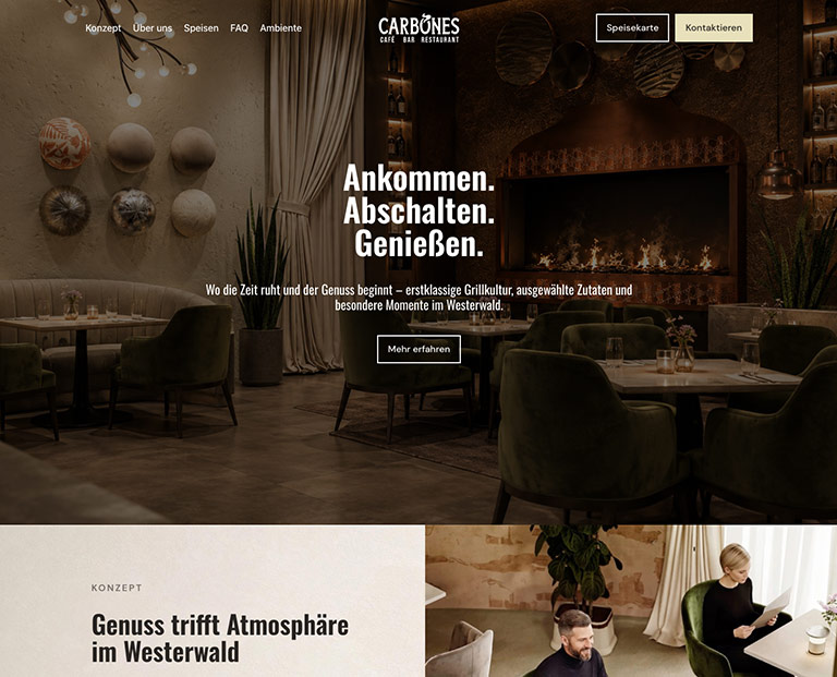 Vorschaugrafik der Carbones Restaurant Website